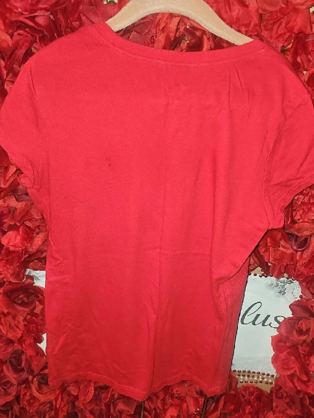 Justice Girls Red Short Sleeve Emoji Flag Graphic Tee Size 10